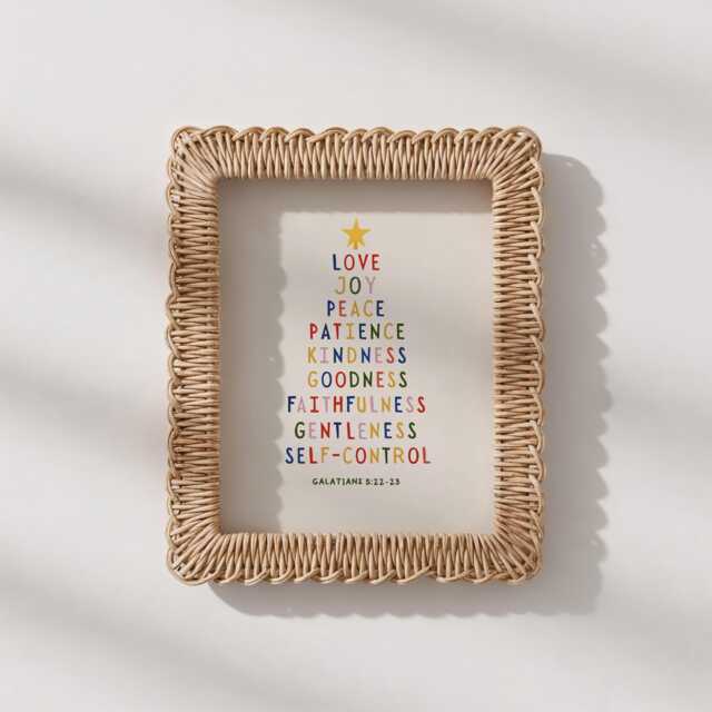 Fruit Of The Spirit Wall Art, Christian Christmas Home Decor, Bible Verse Print - 210 - image 1