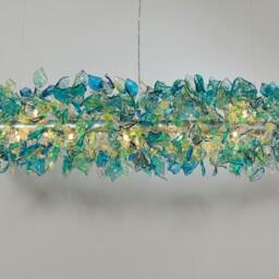 Sea Color Resin Flower Chandelier Dining Room Ceiling Light - thumbnail 2