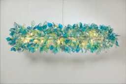 Sea Color Resin Flower Chandelier Dining Room Ceiling Light - thumbnail 1