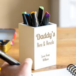 Pen Holder - Personalised Wooden & Pencil Pot Teacher Gifts Desk Tidy Gift For Lc137
