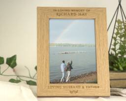 In Loving Memory Frame - Angel Loved One Memorial Keepsake Gift Engraved Personalised Photo - thumbnail 1