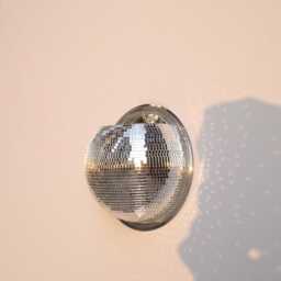 Disco Wall Shelf, 8In Ball Planter Hanger Large, Plant Holder, Silver Indoor Flower Pot, 70S 80S Retro Western Hanging Decor, Funky Vase - thumbnail 2