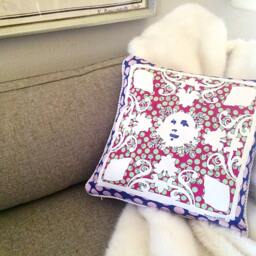 Peekaboo Pillow - Purple/Magenta/Green - thumbnail 2