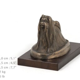 Maltanese Dog, Dog Wooden Base Statue, Limited Edition, Artdog - thumbnail 4