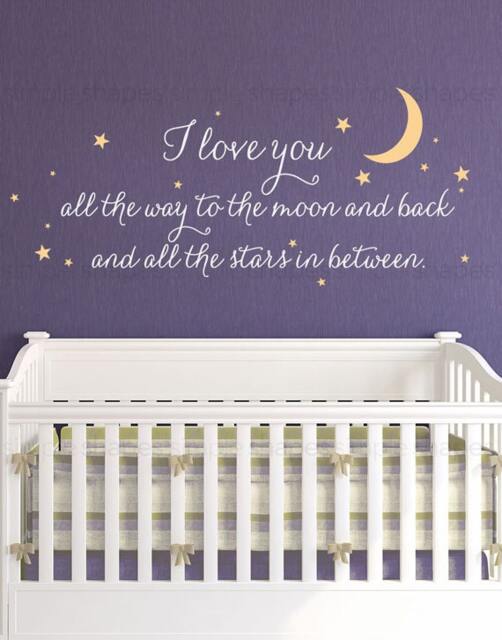 I Love You All The Way Lettering Wall Decal, Words - image 1