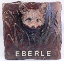 Original Handmade Solid Bronze Metal Sculpture~ Wall Plaque~Fox in A Field~Personalized~Customized With Your Name~Wall Hanging - thumbnail 1