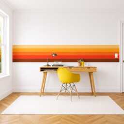 Retro Stripe Wall Decal, Peel & Stick Vinyl Stripes, Mid Century Modern Decor