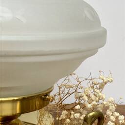 Vintage Frosted Glass Globe Table Lamp - thumbnail 2