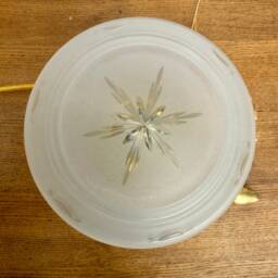 Vintage Frosted Glass Globe Table Lamp - thumbnail 3