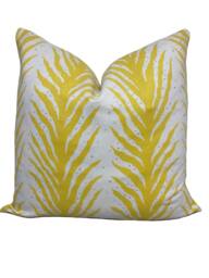Schumacher Creeping Fern Slumber Yellow Cushion Cover Pillow Double Sided - thumbnail 1