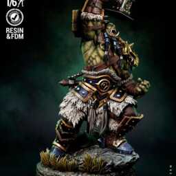 Warchief Eternal - Orc Shaman Warrior Medieval Fantasy Thrall Resin Figure 16K - thumbnail 3