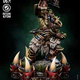 Warchief Eternal - Orc Shaman Warrior Medieval Fantasy Thrall Resin Figure 16K - thumbnail 2