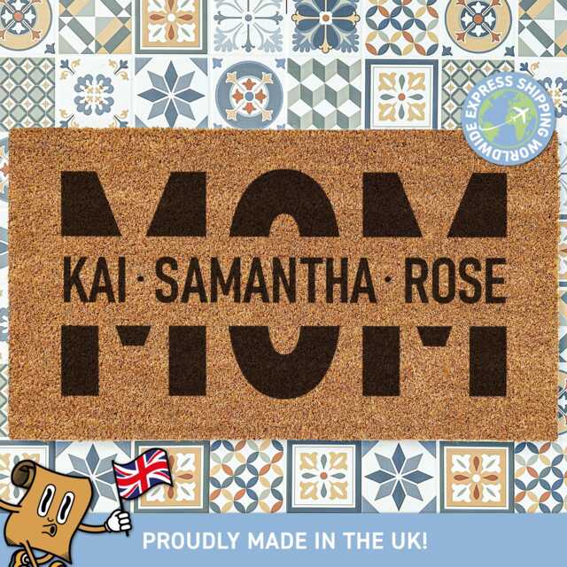 Mothers Day Custom Doormat, Mom & Family Gifts, Gifts For Daughter, From Family, Her - image 1