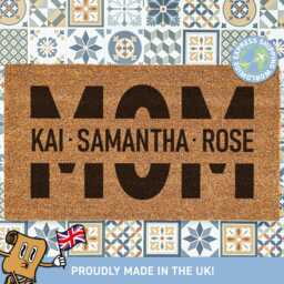 Mothers Day Custom Doormat, Mom & Family Gifts, Gifts For Daughter, From Family, Her - thumbnail 1