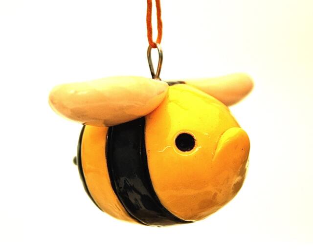 Grumpy Bumble Bee Christmas Ornament - image 1