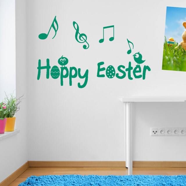 Easter Bird Singing Wall Stickers Kids Nursery Play Room Home Art Decoration Children Decals Removable Handmade Bedrooms Bright Vc-A151 - image 1