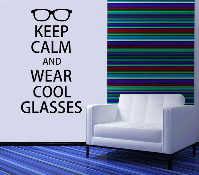 Keep Calm Artwork, Glasses Wall Decal, Optical Decor, Optometrist Gifts, Optometry Design, Funny Office Art - image 1