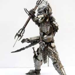 Scrap Metal Predator Sculpture, Handmade Recycled Art, One-Of-A-Kind Father Day Gift For Him - thumbnail 3