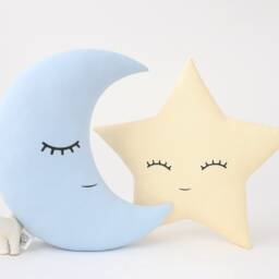 Pale Yellow Star Cushion For Nursery Decor, Dreamy Baby Pillow Shower Gift Idea Boy Girl Gender Neutral Kids Room Children Bed Teepee - thumbnail 4