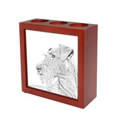 Irish Terrier - Wooden Stand For Candles/Pens With The Image Of A Dog New Collection - thumbnail 1