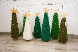Crochet Christmas Tree Farmhouse Xmas Decor With Wooden Star