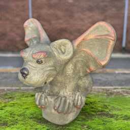 Concrete Gargoyle Statue Stone Gothic Creature Ornament Cement Guardian Sculpture Handcrafted Decor Yard Art Lover Gift - thumbnail 2