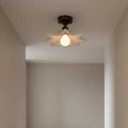 Handmade Flush Mount Ceiling Light Sculptural Plaster Lamp - thumbnail 3