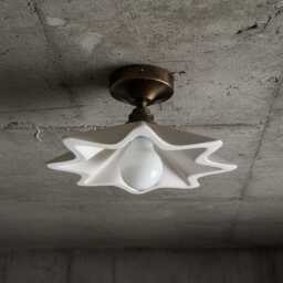 Handmade Flush Mount Ceiling Light Sculptural Plaster Lamp