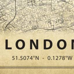 London Vintage Map Style Print - Special Memories, Perfect Gift Exceptional Quality 230Gsm Unframed Framed Free Standard Delivery - thumbnail 2