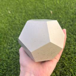 Concrete Sculpture, Geometric Decor, Cement Modern Garden Ornament, Shelf Bookend, Office Gift - thumbnail 4