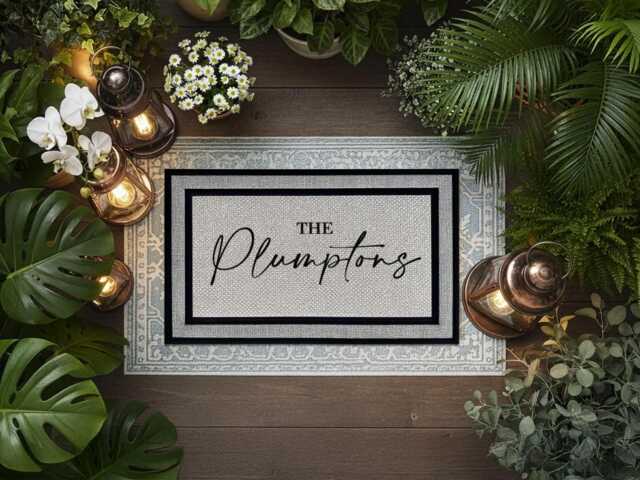 Personalized Family Name Doormat - Washable Outdoor Welcome Mat - image 1