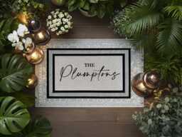 Personalized Family Name Doormat - Washable Outdoor Welcome Mat