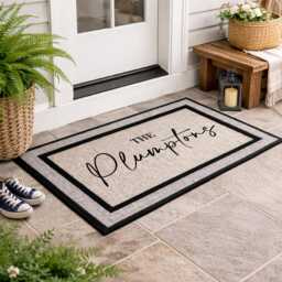 Personalized Family Name Doormat - Washable Outdoor Welcome Mat - thumbnail 3