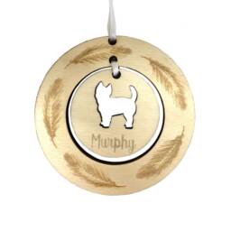 Personalised Westie West Highland Terrier Wood Hanging Decoration Dog Tree Ornament Xmas Gift First Christmas Custom Bauble Remembrance - thumbnail 1