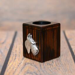 Scottish Terrier - Wooden Candlestick With Dog, Souvenir, Decoration, Limited Edition, Collection - thumbnail 2