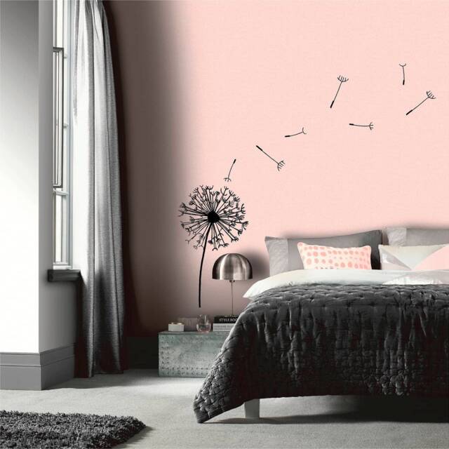 Dandelion in The Wind Vinyl Wall Art, Decal, Sticker, Transfer, Mural, Decor, Rent Friendly, Interior, Exterior, Full Removable, - 0297 - image 1