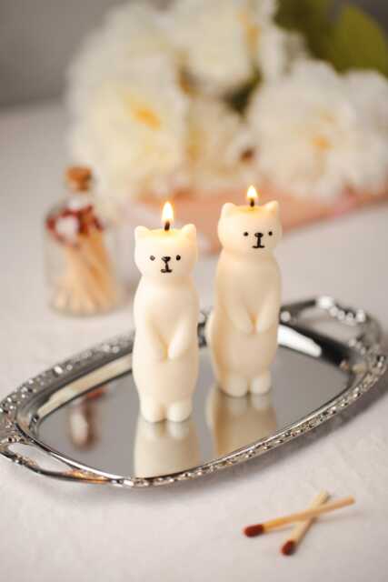 Cat Candle, Gift For Lover, Cute Home Decor, Soy Pet Animal Owner - image 1