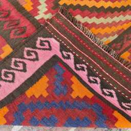 6x10 Handwoven Afghan Wool Kilim Rug - Boho Tribal Geometric Flatweave Carpet Accent Area For Living Room, Bedroom, Office Decor - thumbnail 4