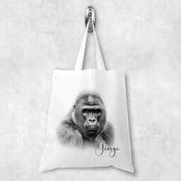 Personalised Gorilla Sketch Gifts, Cushion, Tote, Mug, Hot Water Bottle, Clock - thumbnail 3