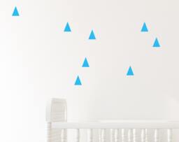 Triangle Blue - Light, Royal Or Teal Wall Decals Decor Stickers Nursery Baby Boy Modern & Scandinavian - thumbnail 1