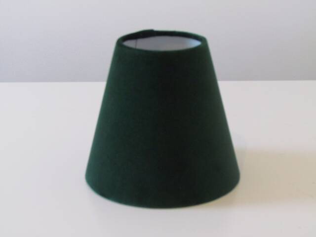 Small Candle Clip Wall Tapered Lampshade Lightshade Forest Green Velvet - image 1