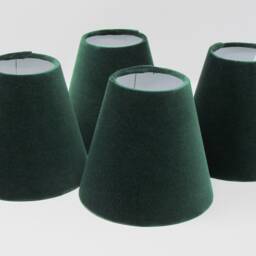 Small Candle Clip Wall Tapered Lampshade Lightshade Forest Green Velvet - thumbnail 2
