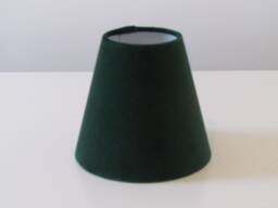 Small Candle Clip Wall Tapered Lampshade Lightshade Forest Green Velvet - thumbnail 1