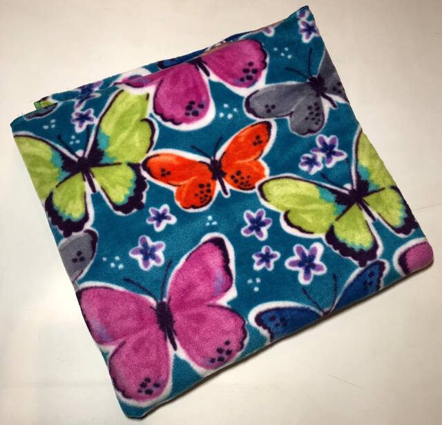 Zoofleece Butterfly Butterflies Monarch Insect Blanket Animal Quilt Throw 55x60 - image 1