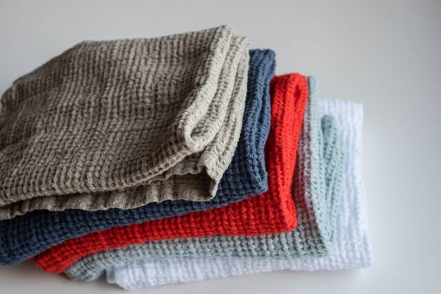 Linen Bath Towel Waffle Weave European Flax Linen. Spa, Sauna & Everyday Use Various Colors - image 1