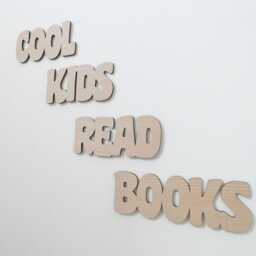 Cool Kids Read Books - Reading Corner Quote Children's Bedroom Playroom Wall Art Accessory Wooden Nursery Decor Scandi Boho Groovy 80S - thumbnail 3
