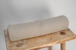 Natural Grey Linen Bolster Pillow, Roll Neck Grey Buckwheat 5'x20'/13x50cm Roll Pillow