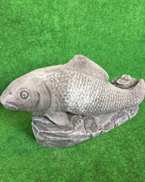 Concrete Koi Carp Fish Outdoor Garden Ornament Frost Protected Fishing Decoration - image 1