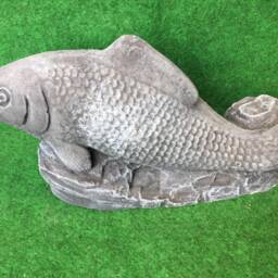 Concrete Koi Carp Fish Outdoor Garden Ornament Frost Protected Fishing Decoration - thumbnail 2