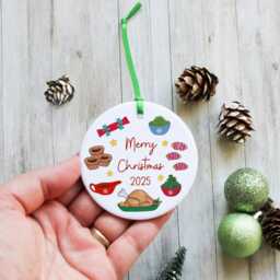 Personalised Christmas Turkey Dinner Ornament - Rustic Charm For - thumbnail 3